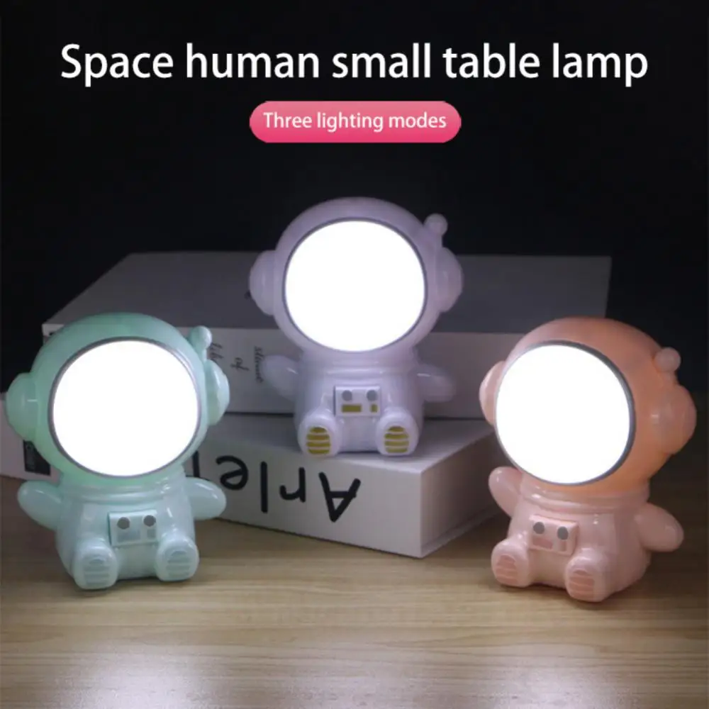 

Cartoon Night Light Colorful Spaceman Night Lamp USB Rechargeable Atmosphere Light Children's Room Decoration Lighting Birthday