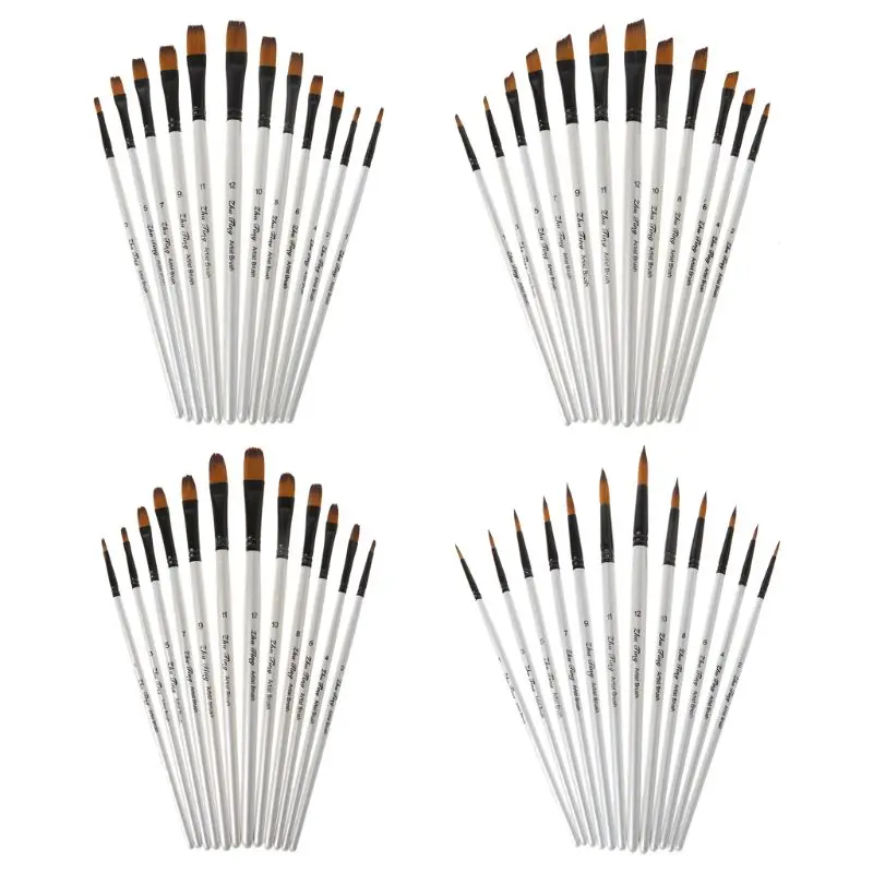 

Watercolor Paint Brush 12pcs/set Children Adults Beginners School Course Creation for Outdoor Traveling Camping Sketch