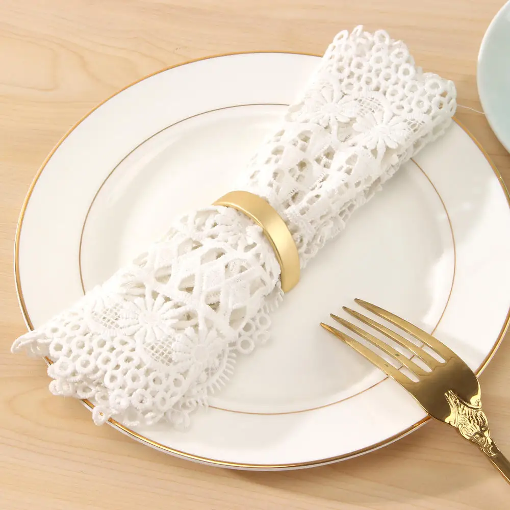 

1pcs Semicircle Shape Metal Wedding Napkin Rings Gold Silver Table Decoration Out Family Gathering Everyday Use Napkin Bu
