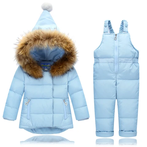 Детский комплект одежды для девочек, парка с капюшоном, детские комбинезоны, одежда для маленьких девочек, зимняя теплая пуховая куртка, Детское пальто, комбинезон