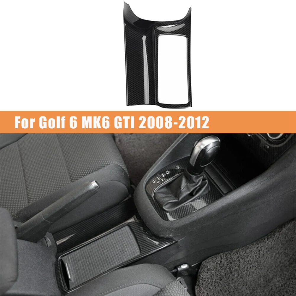 

Carbon Fiber Car Central Control Water Cup Holder Cover Panel Trim for Golf 6 MK6 2008-2012