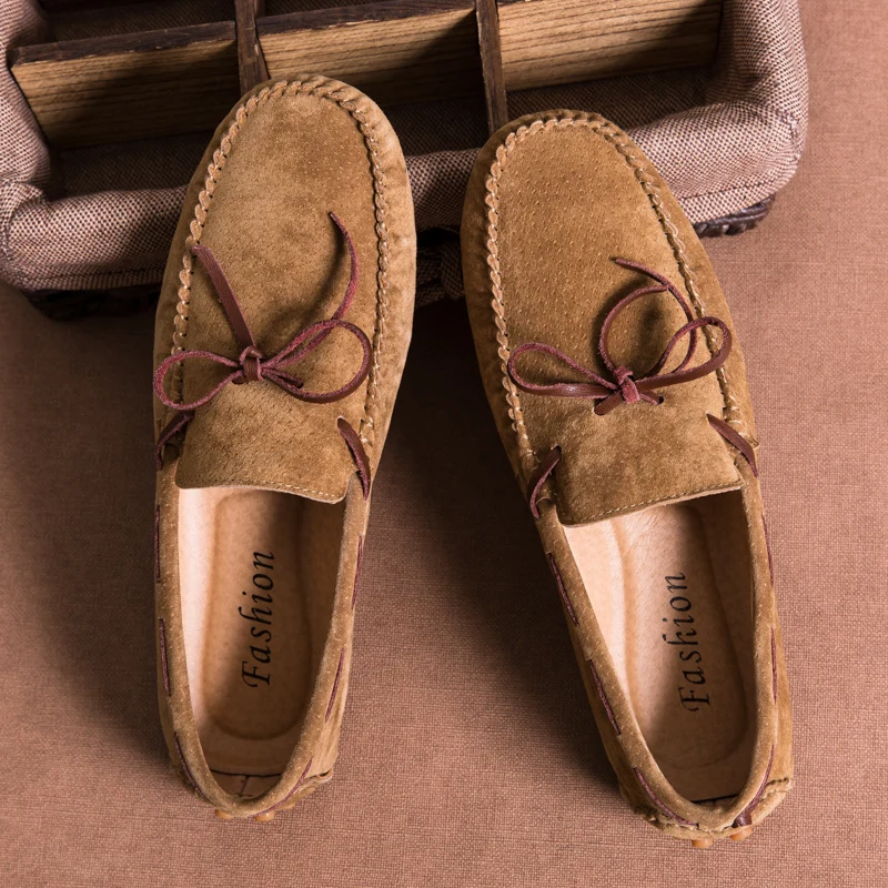 

Men Loafers Suede Leather Mocassins High Quality Casual Shoes Luxury Brand Designer Moccasins Driving Shoes Big Size 47 Sneakers
