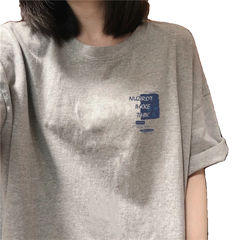 Ретро шикарная футболка из чистого хлопка с короткими рукавами и плечами в стиле