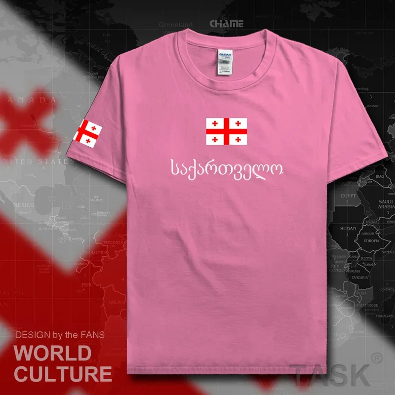 Мужские футболки из Джорджия мода 2017 футболка национальной сборной 100% хлопка