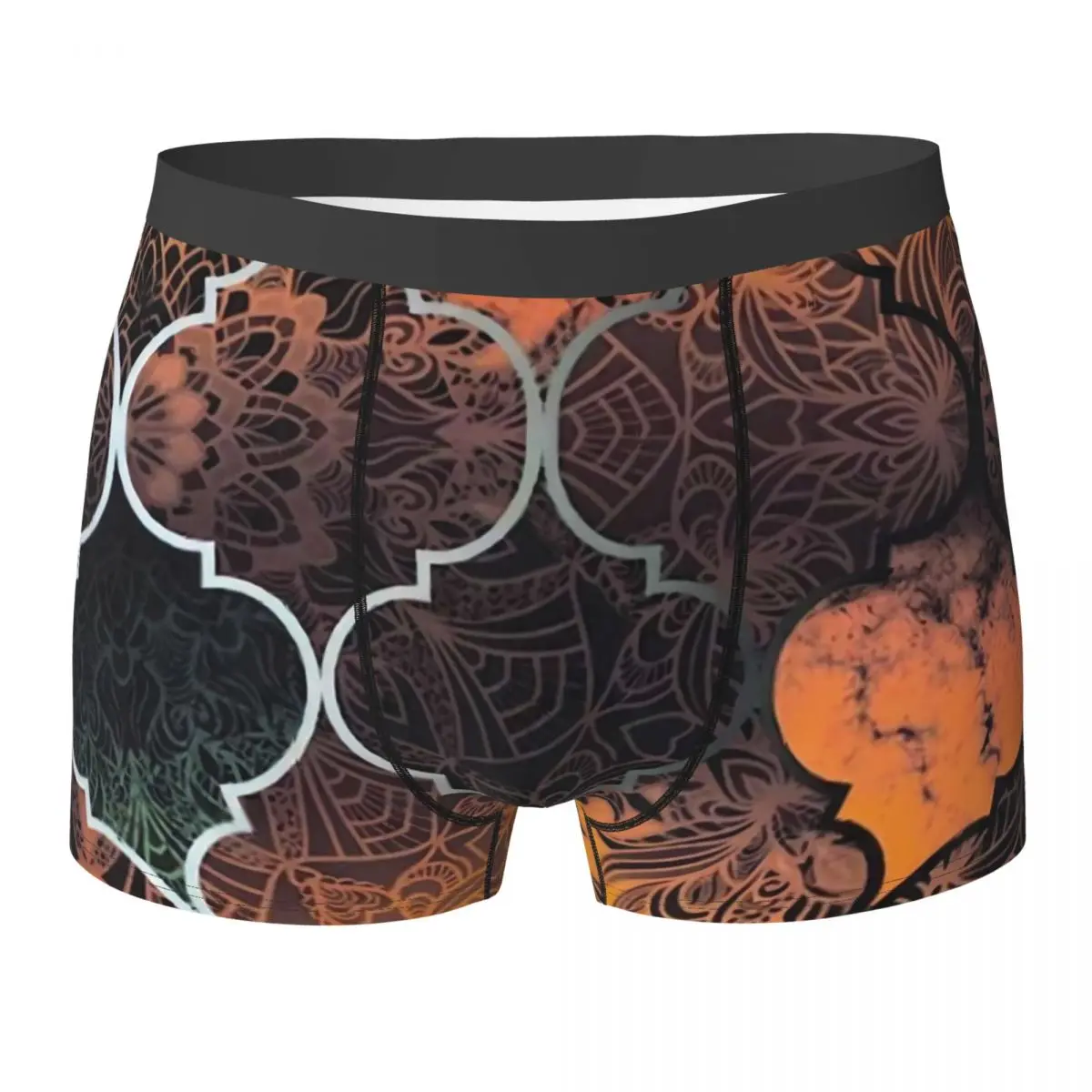 Yellow Ombre Underwear Mozaik Morocco Sexy Underpants Custom Boxer Brief Pouch Men Plus Size Trunk