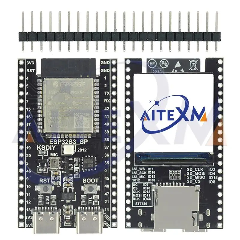 

ESP32-S3 N16R8 board development board ESP32-S3-WROOM-1 16MB Flash+ 8MB PSRAM Octal Psram speech recognition IO elicits wifi ble