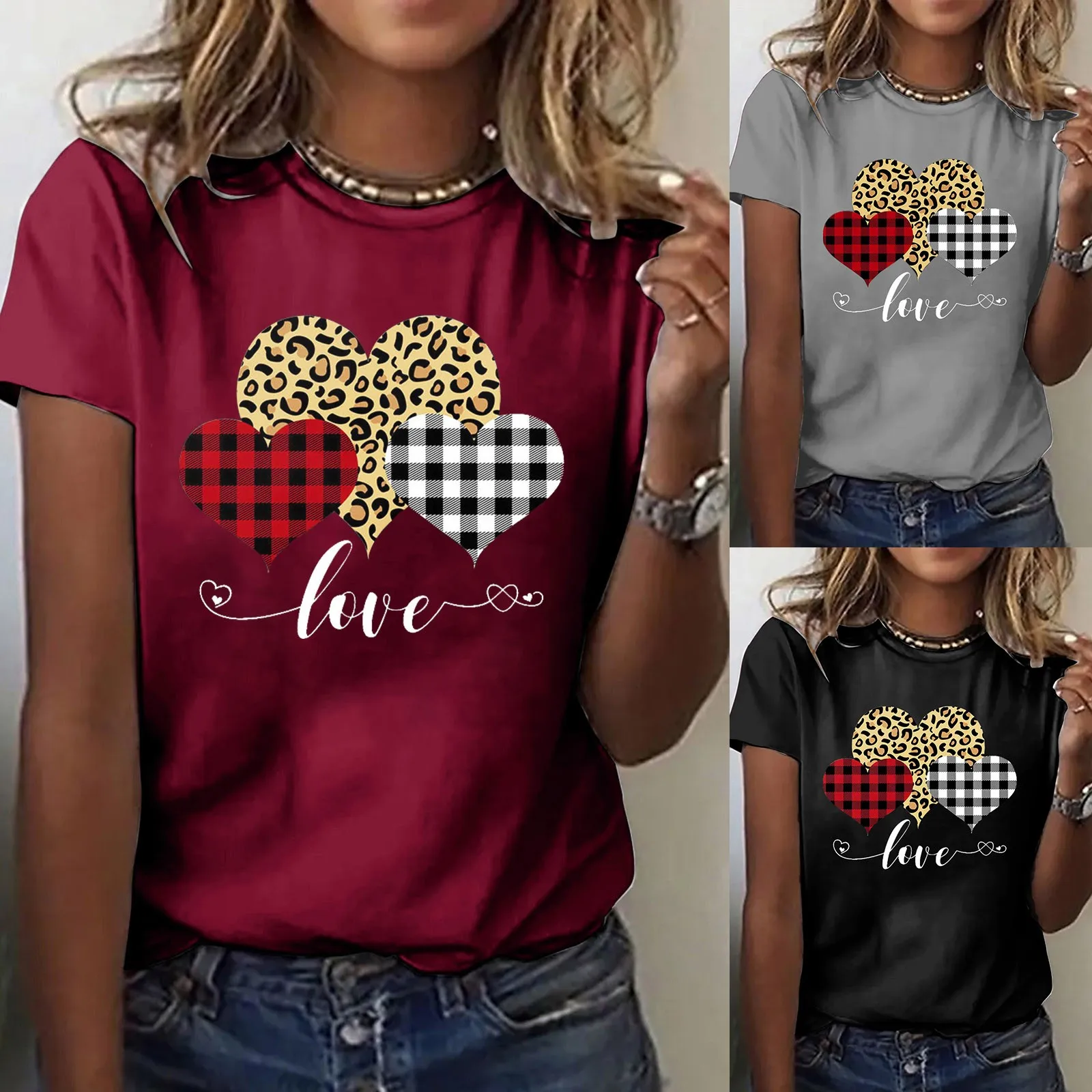 

Женская туника с длинным рукавом и круглым вырезом, с принтом