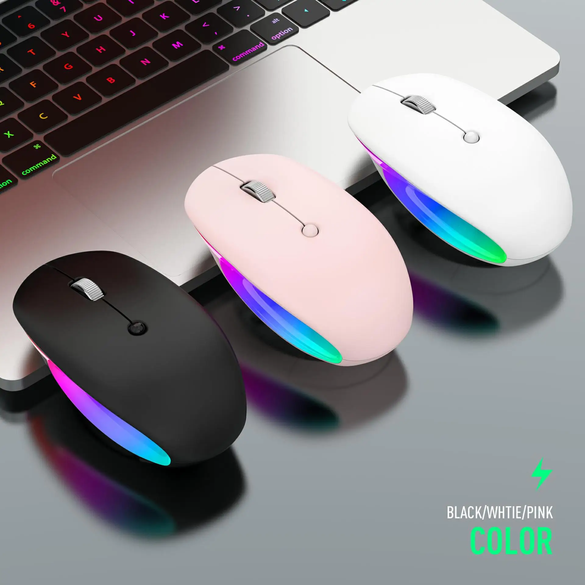 

2.4G Wireless Bluetooth Mause Space Boat Business Game Mice Swithable RGB LED Backlit Ergonomic Gaming Mouse for Laptop PC