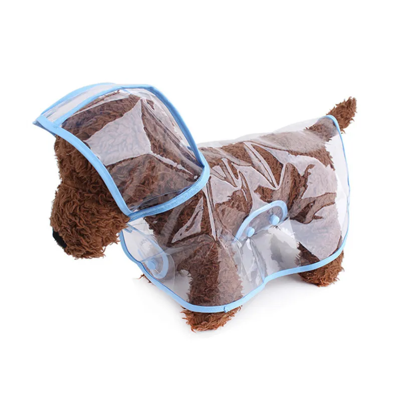 

PU Waterproof Raincoat Pet Dog Hooded Waterproof Jackets Jumpsuit Reflective Rain Coat Small Dog Outdoor Clothes Pet Supplies