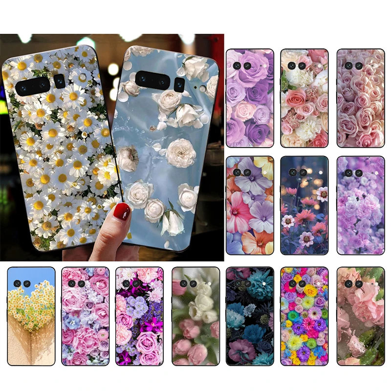 

Phone Case for Google Pixel 7 Pro 7a 6A 6 Pro 5A 4A 3A Pixel 4 XL Pixel 5 6 4 3 XL 3A XL 2 XL Flower Peony Rose Case