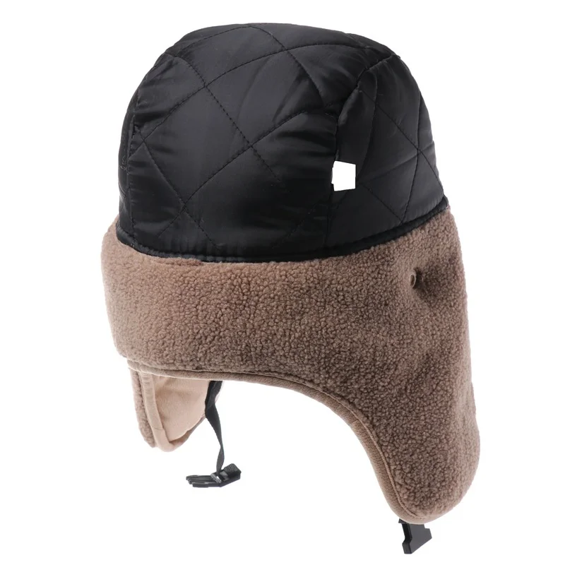 Мужская толстая теплая зимняя шапка-бомбер