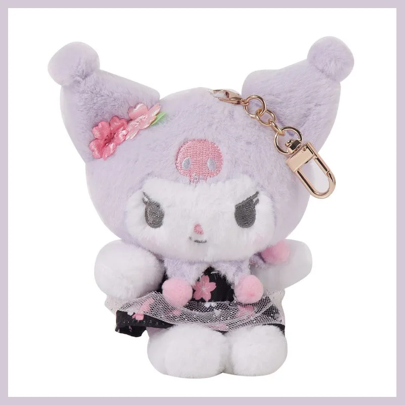 

Kuromi Plush Kawaii Pendant Keychain Sanrioed Doll Cartoon Anime Backpack Decor Cute Japanese Stuffed Soft Child Gifts Toys
