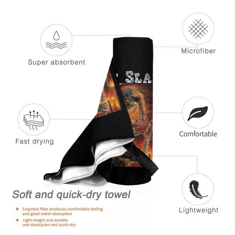 Быстросохнущее абсорбирующее спортивное полотенце с захлопывающим механизмом |