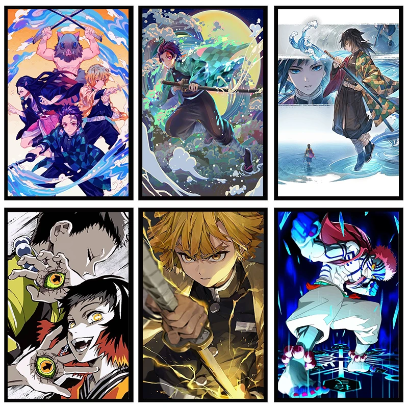 

Anime Ghost Slayer Canvas Painting Japanese Cartoon Character Wall Art Hd Posters And Pictures Decorate The Living Room Bedroom