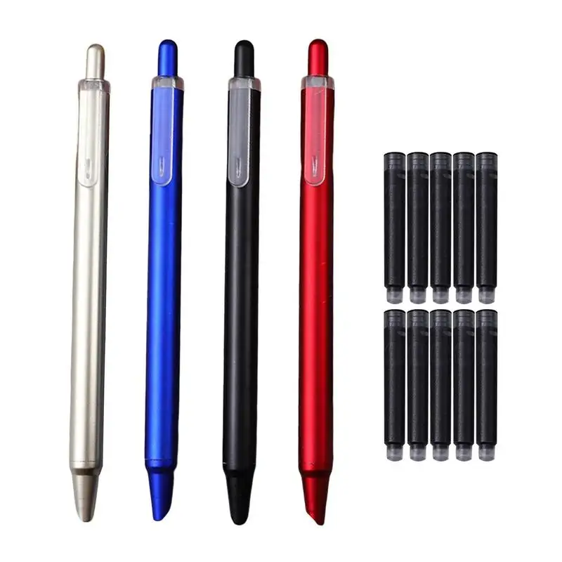 

Ручка перьевая выдвижная, Сверхтонкая многоразовая чернильная, для плавного письма