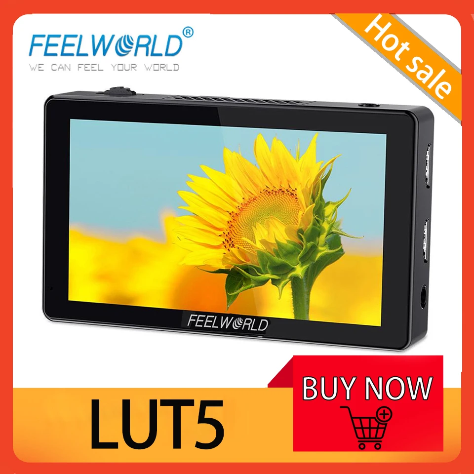 

7-дюймовый сенсорный экран FEELWORLD LUT5, 5,5 nit, 4K, HDMI