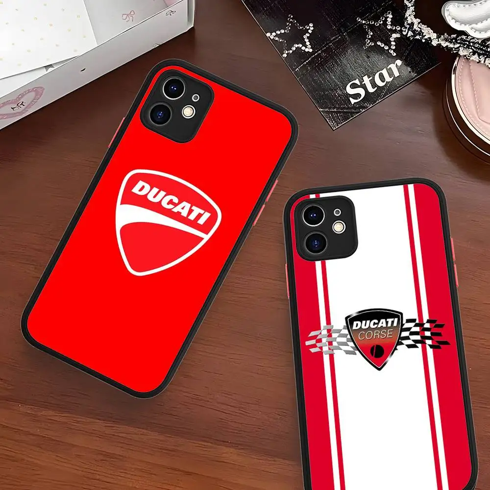 Чехол для телефона с дизайном мотоциклетных гонок D-Ducaties для iPhone 16 15 14 13 12 11 Pro Max 7 8 6 6s Plus, матовый (art.: 3920dc680fbb0) - 3920dc680fbb0