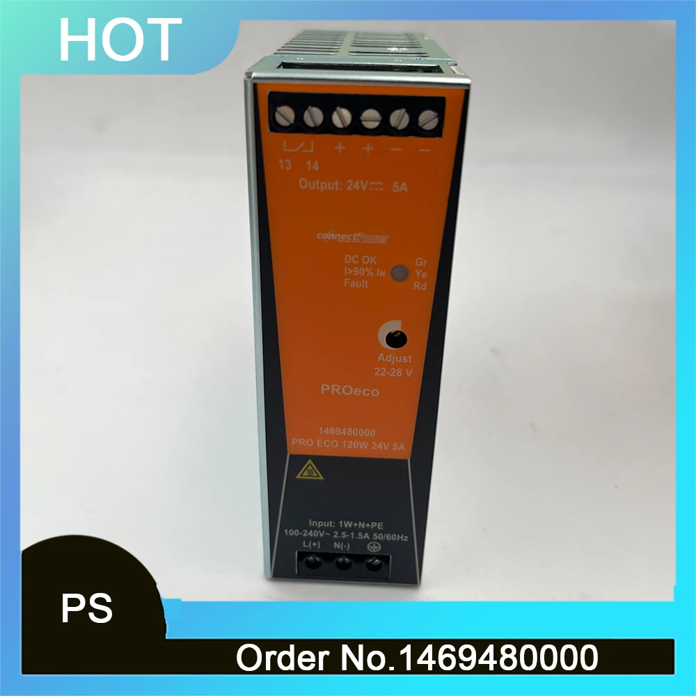 1 шт. блок питания на DIN-рейку для Weidmuller 1469480000 PRO ECO 120 Вт 24 В 5 А 1 шт. блок питания на DIN-рейку для Weidmuller 1469480000 PRO ECO 120 Вт 24 В 5 А