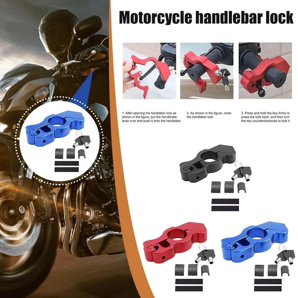 

Motorcycle CNC Grip Lock Security Safety Lock Handlebar Handset Brake Lever Disc Locking For Scooters ATV Dirt Street Bikes Auto