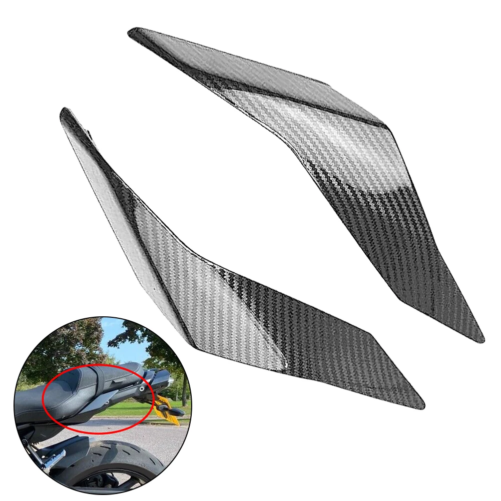 

2pcs Motorcycle Black Rear Side Fairing Cover Carbon Fibe Panel Stripes For YTR MT-10 2016-2019 Car Fashion Accessories