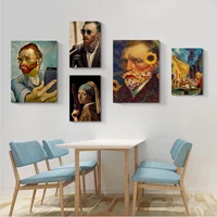 funny abstract famous figure art diy poster kraft paper sticker diy room bar cafe posters wall stickers