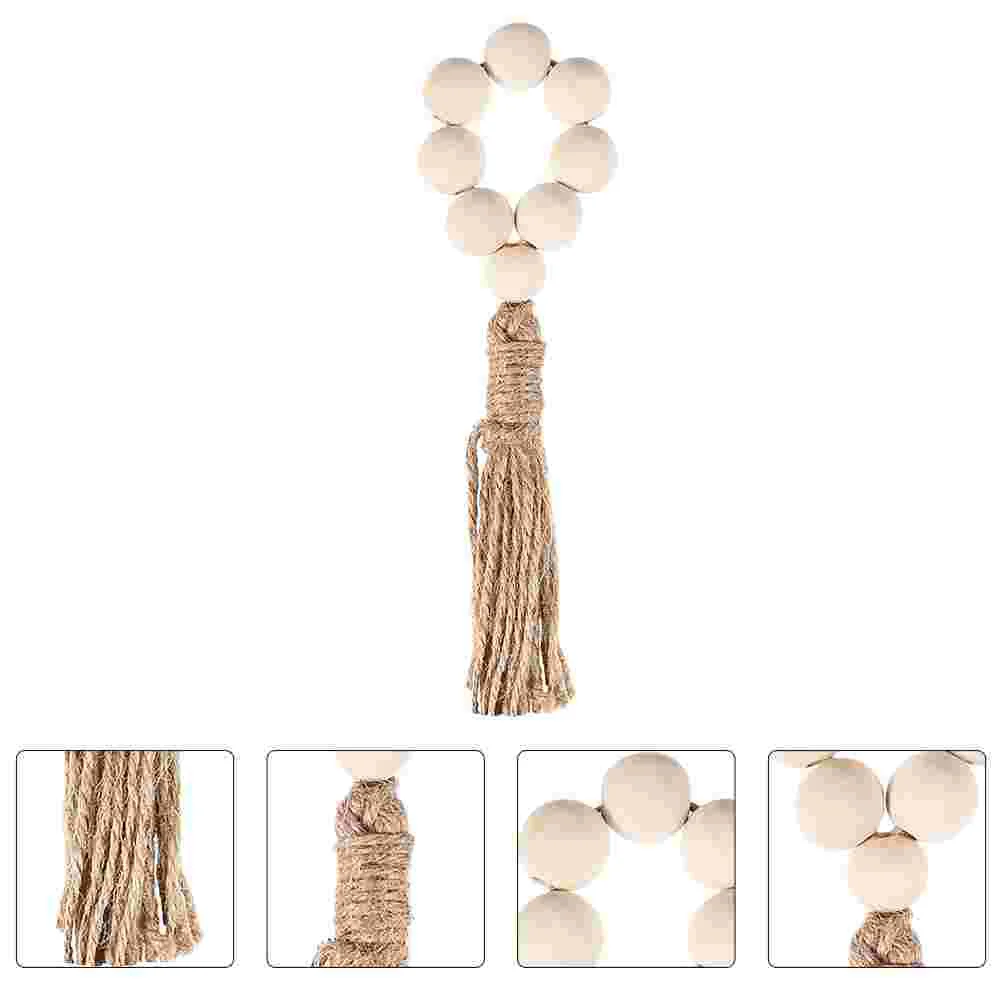 

8 Pcs Wall Hanging Decor Table Garland Napkin Buckle Desk Topper Napkin Ring Decorate Rustic Beads Decor
