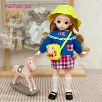 30cm bjd doll 27 moveable joints 3d big eyes girl cute fashion dress princess beauty makeup doll diy toy gift for girls