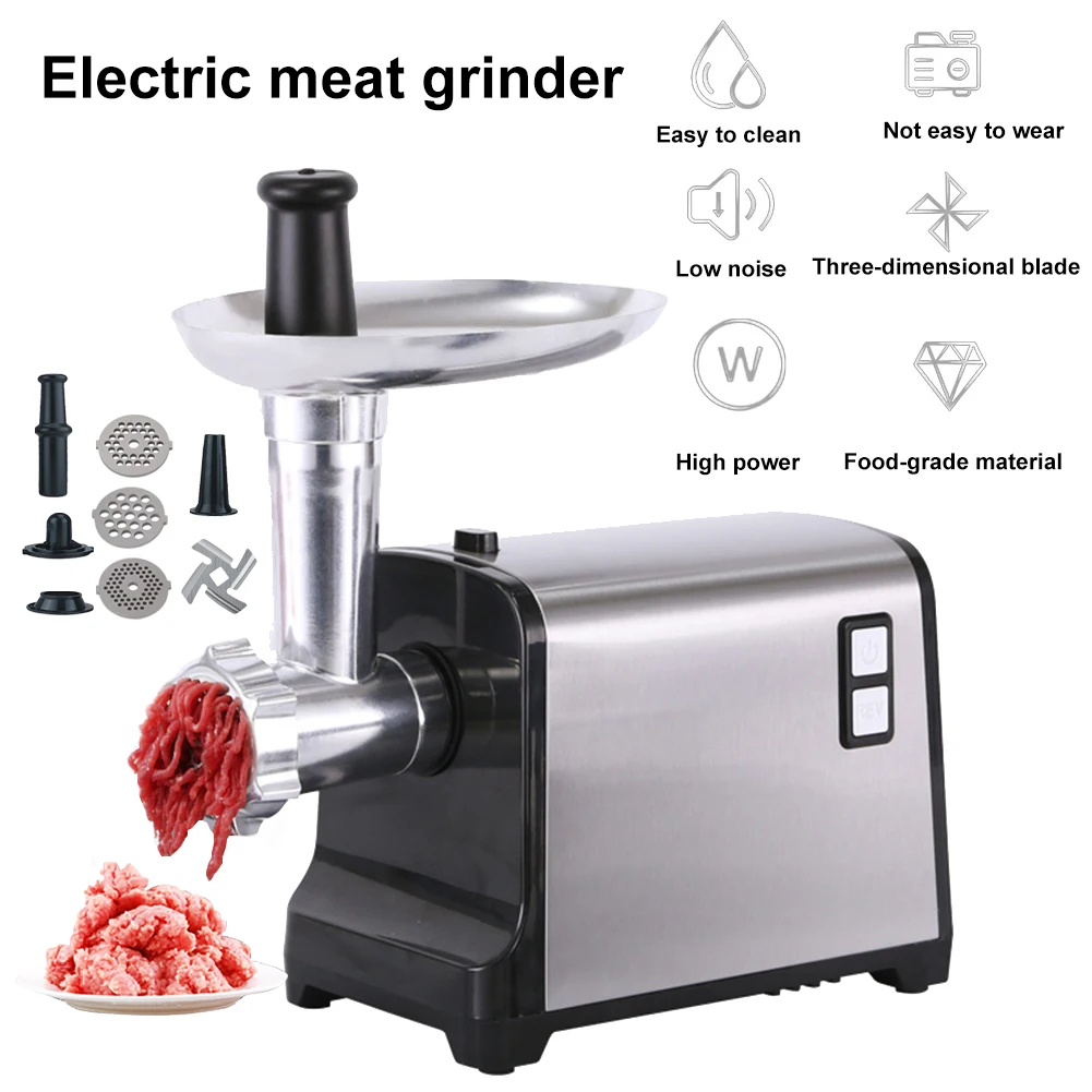 

Electric Meat Grinder Stainless Steel Home Sausage Stuffer Meat Mincer Food Processor Chopper Meat Grinder Home Kitchen Tools