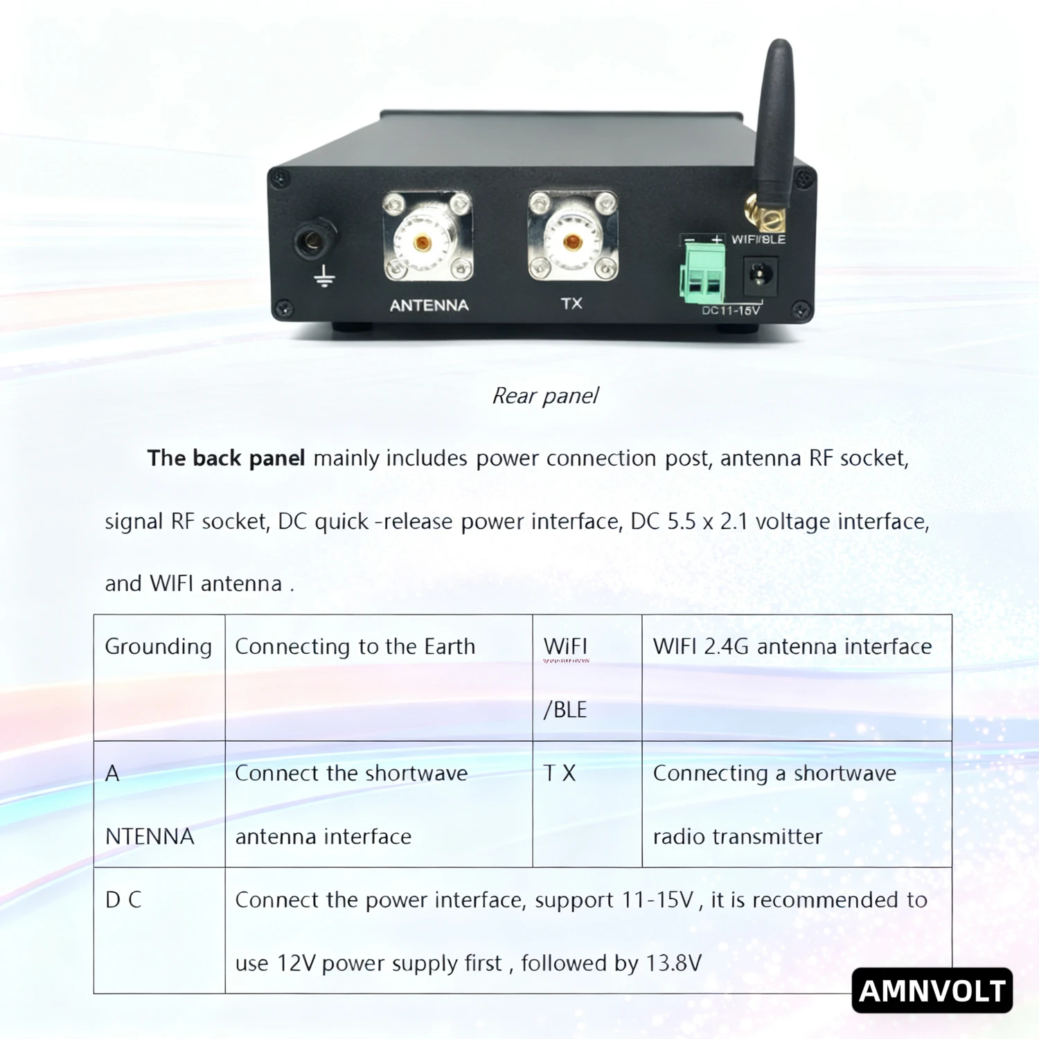 AMNVOLT ATR1000 1000 Вт 1.8-30 МГц Автоматический антенный тюнер для КВ-радио с поддержкой Wi-Fi и дистанционным управлением для YAESU IC (art.: 3920d7efa308e) - 3920d7efa308e