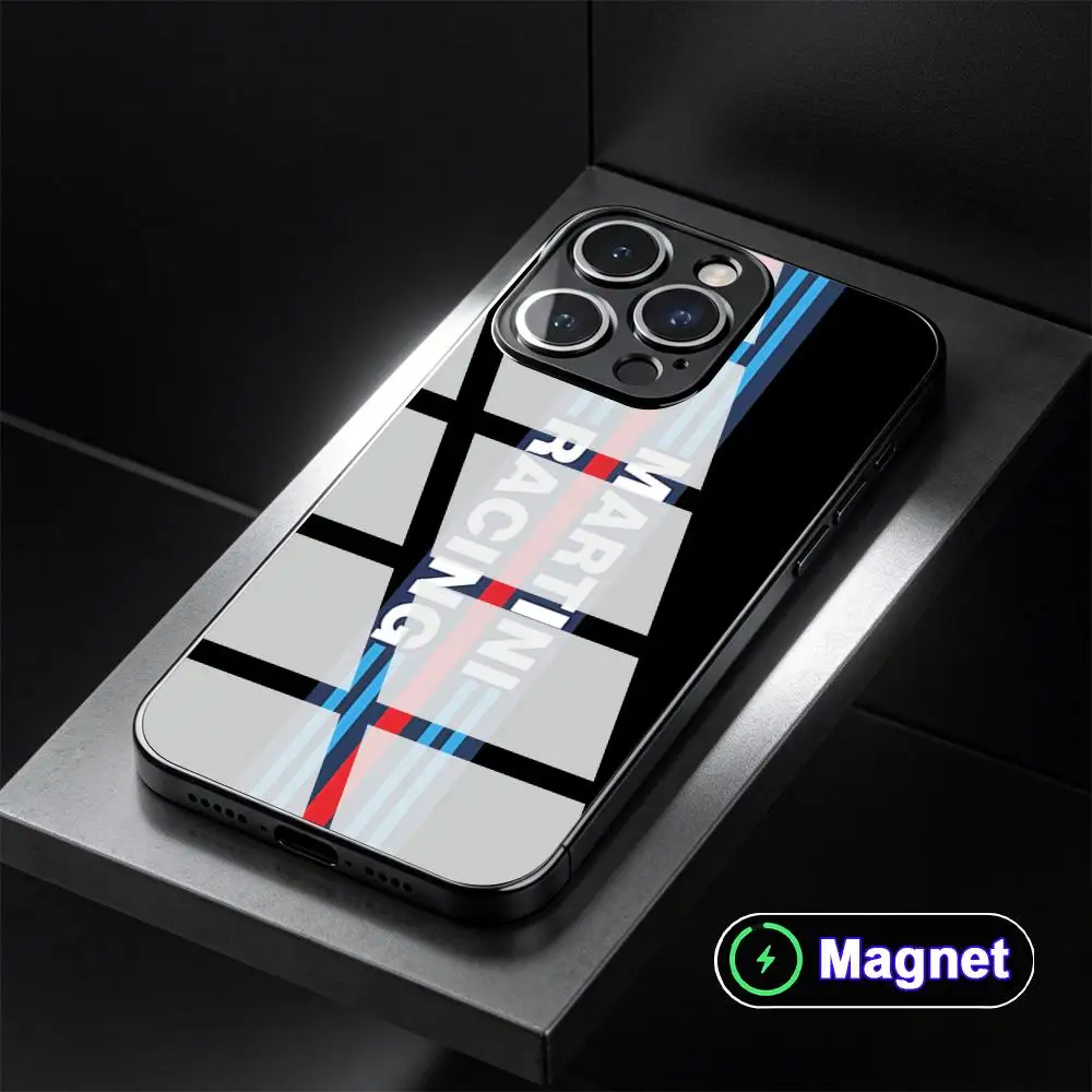 Фото Модный чехол для телефона M-Martinis Glass Magnet для iPhone 17 16 15 14 13 12 11 Air Pro Max Plus Mini, цветной №5
