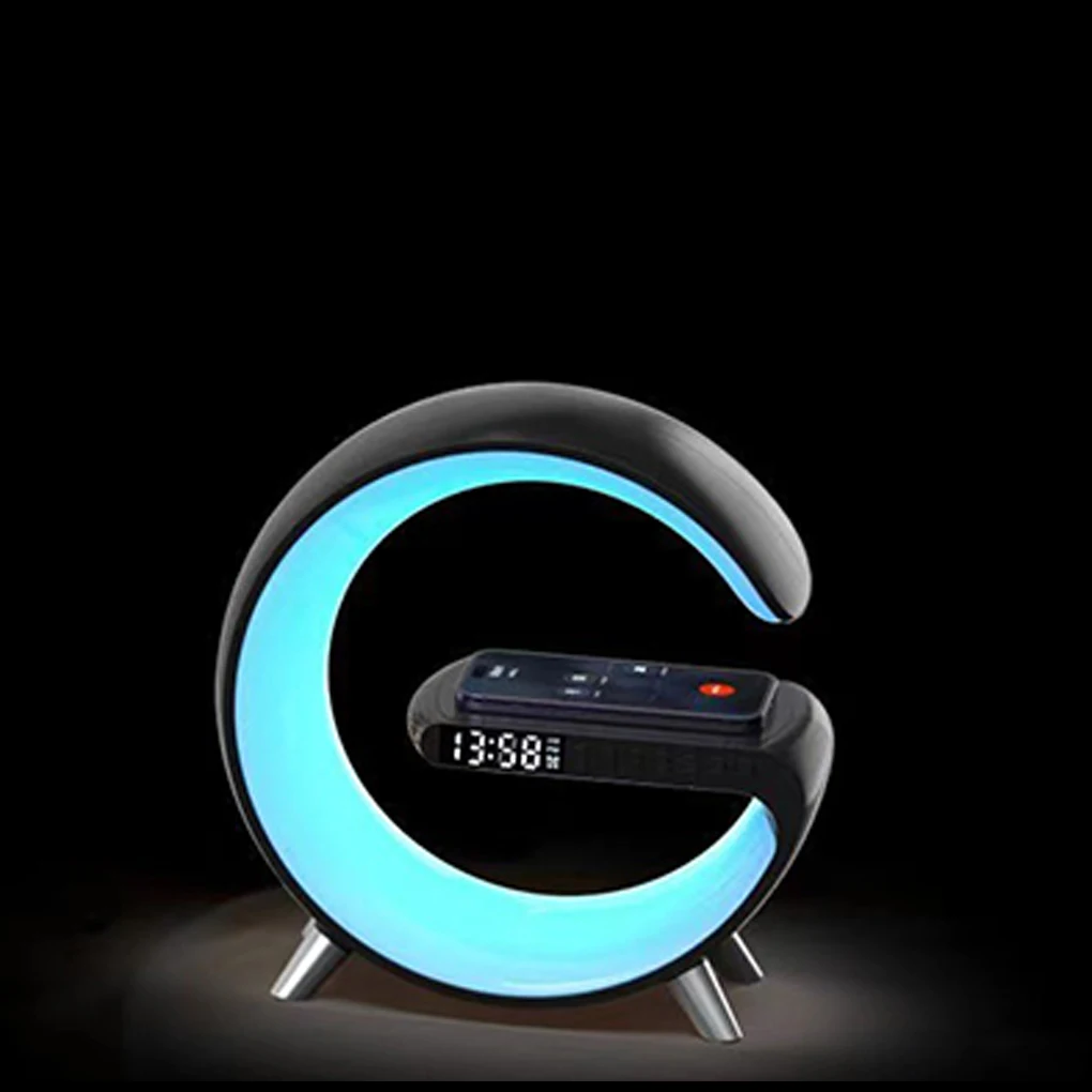 

LED Smart Wake Up Light Ambient Bluetooth-compatible Speaker Music Night-lights Charger Bedside Table Lamp for Office