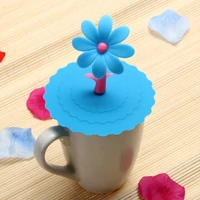cartoon cute silicone cup cover heat resistant leak proof sealed lids dustproof suction cover tea coffee lid home supplies