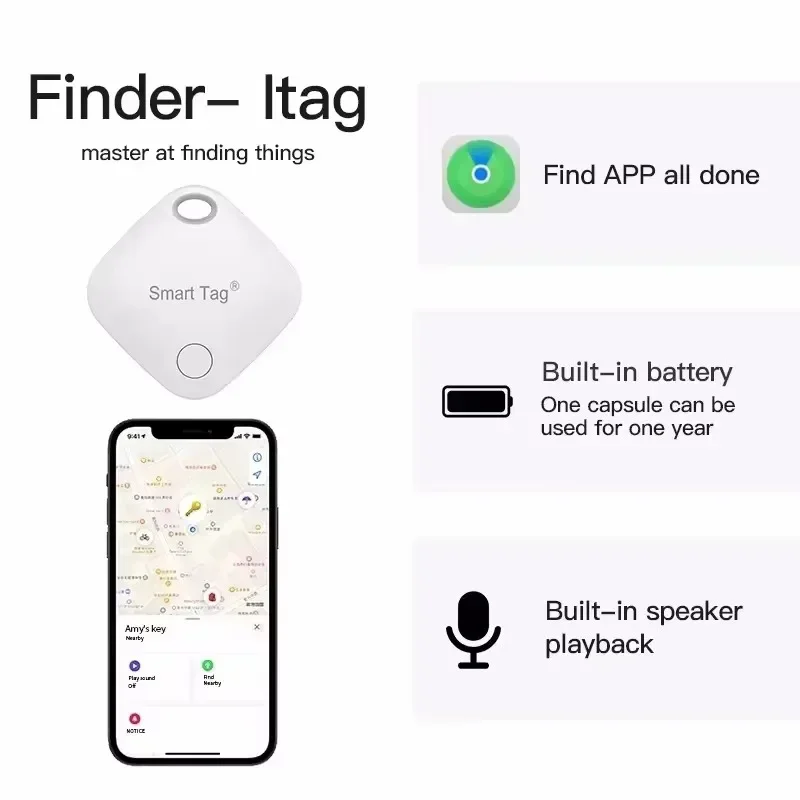 YP SmartTag Airtag Tracker Bluetooth GPS Smart Air Tag Детский автомобильный искатель для домашних
