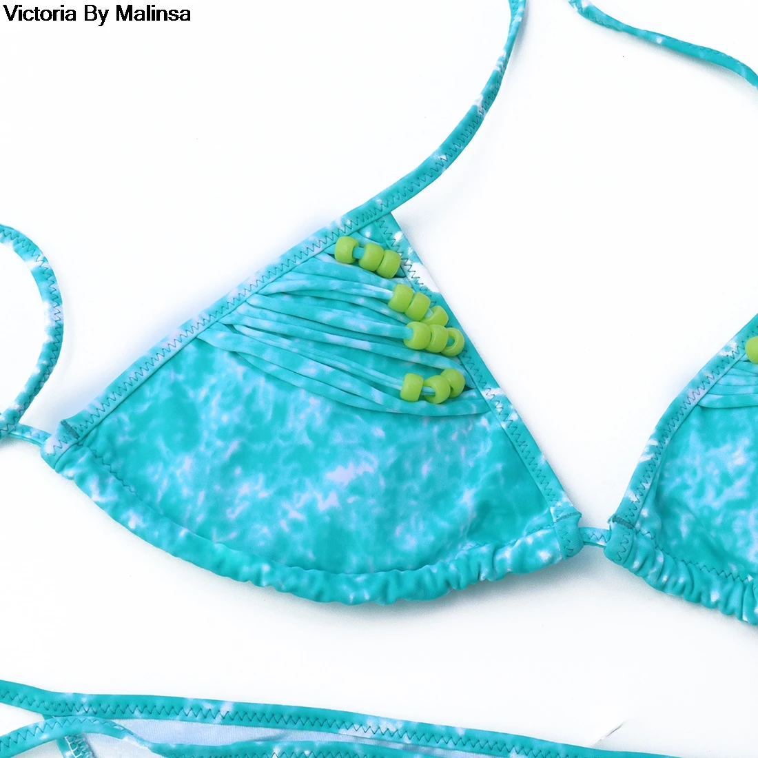 Женское бикини синий треугольный купальник с заниженной талией бразильские