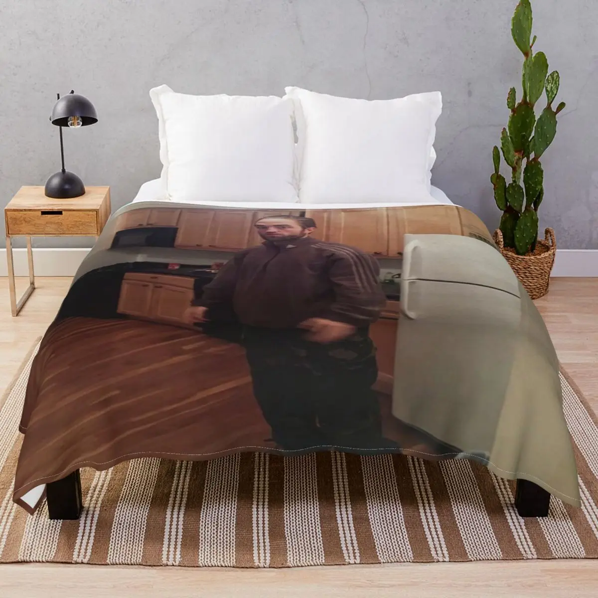 Robert Pattinson Blankets Velvet All Season Lightweight Throw Blanket for Bed Home Couch Camp Office