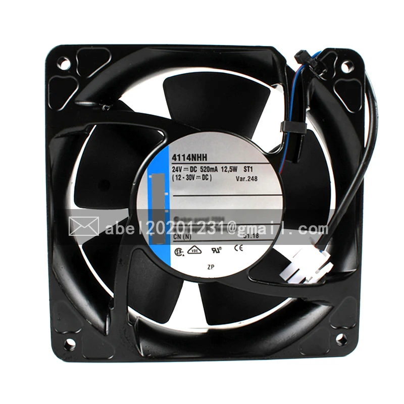 

Новый 4114NHH 24VDC 520mA инверторный охлаждающий вентилятор 12038 12 см 120*120*38 мм