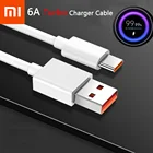 Оригинальное зарядное устройство Xiaomi Mi, турбо-кабель 40 Вт 33 Вт 6A, кабель быстрой зарядки с разъемом типа C на 3,5 мм, конвертер линии для Mi 11 10 Redmi10 kable