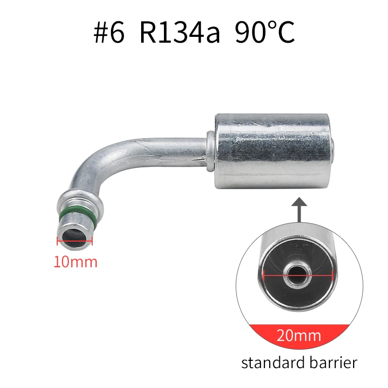 

1 шт. #6 #10 R134a автомобильный шланг для кондиционирования воздуха, алюминиевый фитинг с втулкой, запчасти для автомобильной линии кондиционирования воздуха