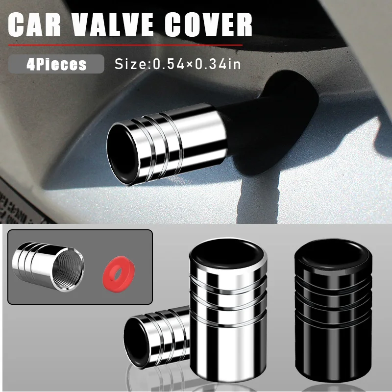 

4Pcs Metal Car Hub Valve Nozzle Stem Cover for Toyota Yaris Hilux Corolla Prius Avensis Emblem Auris Rav4 Avensis Accessories