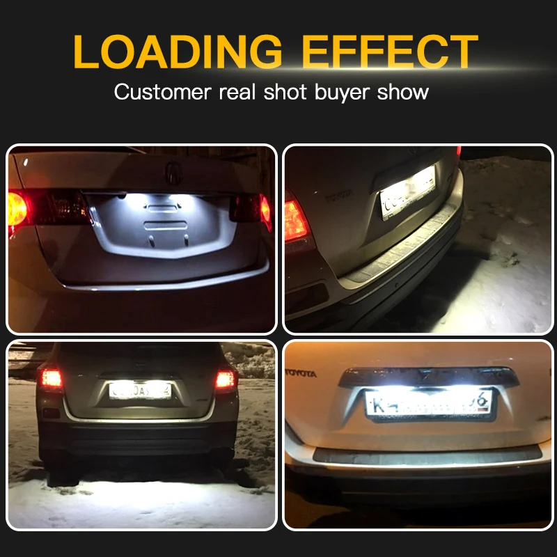Фото 2 шт. светодиодных фонаря для номерного знака для Toyota Harrier/Hiace/Hiace S.B.V/Highlander/Kluger/Land Cruiser 200/RAV4/RAV4(JPP), номерной фонарь №3