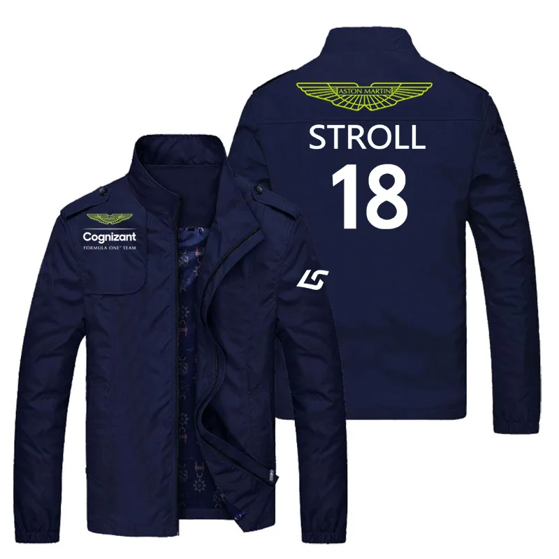 

Aston Martin-2023 F1 Men's Jacket, Formula One Uniform, Racing Suit, Jacket, Jacket, Windproof, Motorcycle Clothing