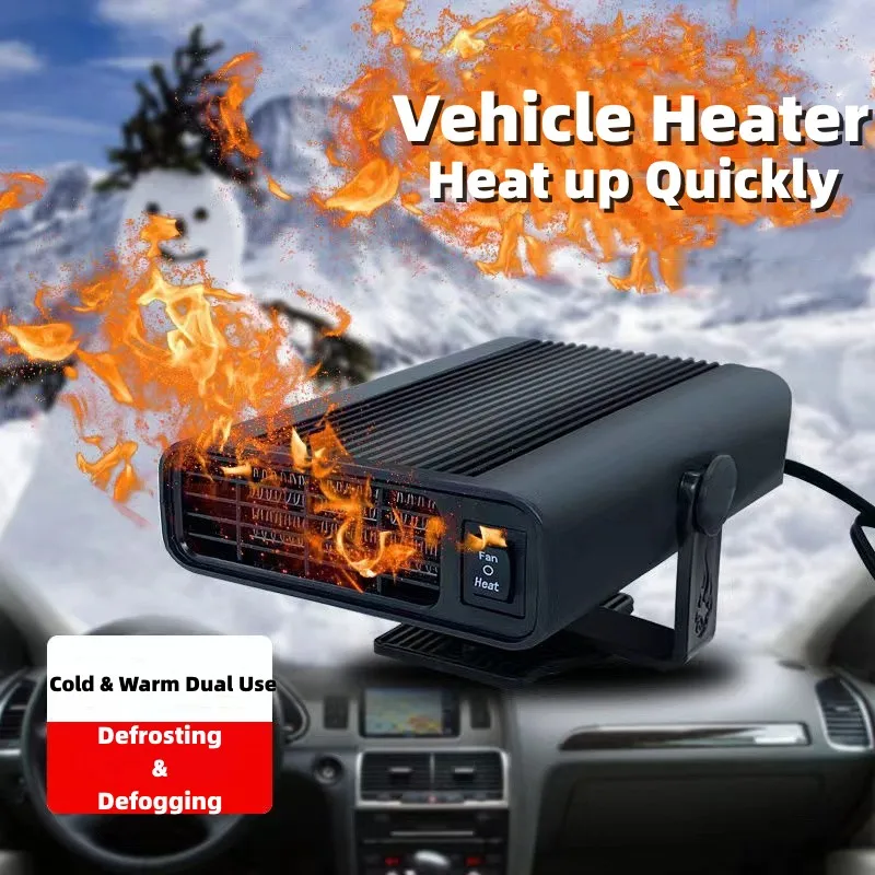 

12v24v Portable Car Heater 360° Rotating Car Heater Electric Heater Windshield Defrost Defogger Car Heater
