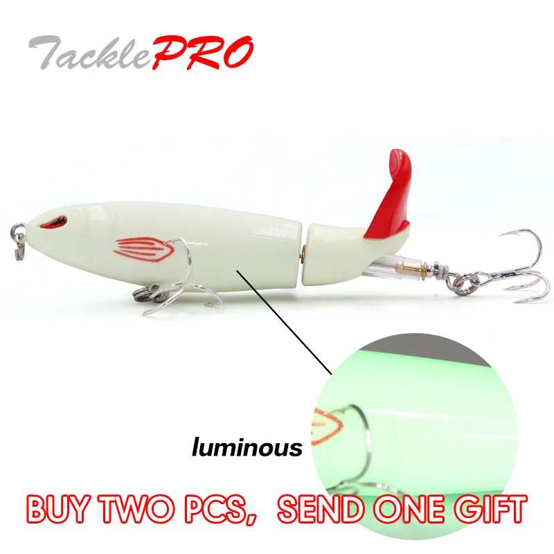 TacklePRO PE20 Whopper plopper  Floating  Fishing Lure Soft Rotating Tail 13g/90mm Hard Bait Topwater Fishing Gear Shone baits