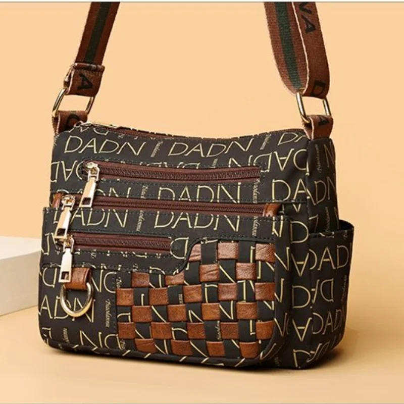 European American leisure canvas large-capacity messenger bag one-shoulder bag Oxford cloth backpack cashier bag middle-aged