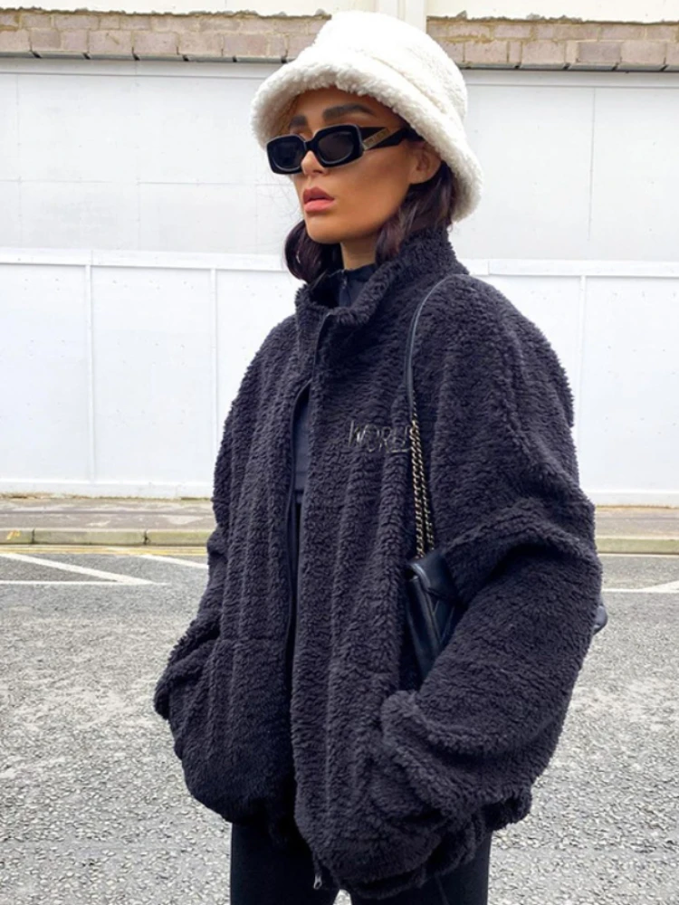 

Women Solid Color Long Sleeve Zipper Coat Winter Exotic Casual Elegant Party Club Luxury Fashion Sexy Jackets Clothe 2022