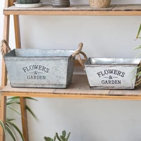 good planter metal vintage style letter print flowerpot flowerpot plant pot
