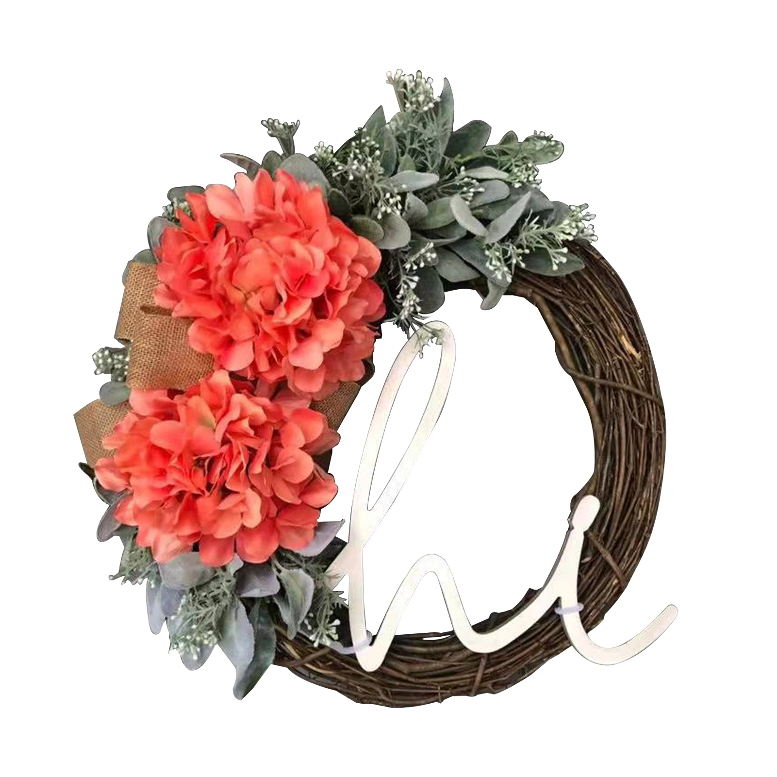 

Весенний круглый искусственный цветок многоразовый Hi-Sign Универсальный венок для входной двери подарки Пасхальный восхитительный домашний...