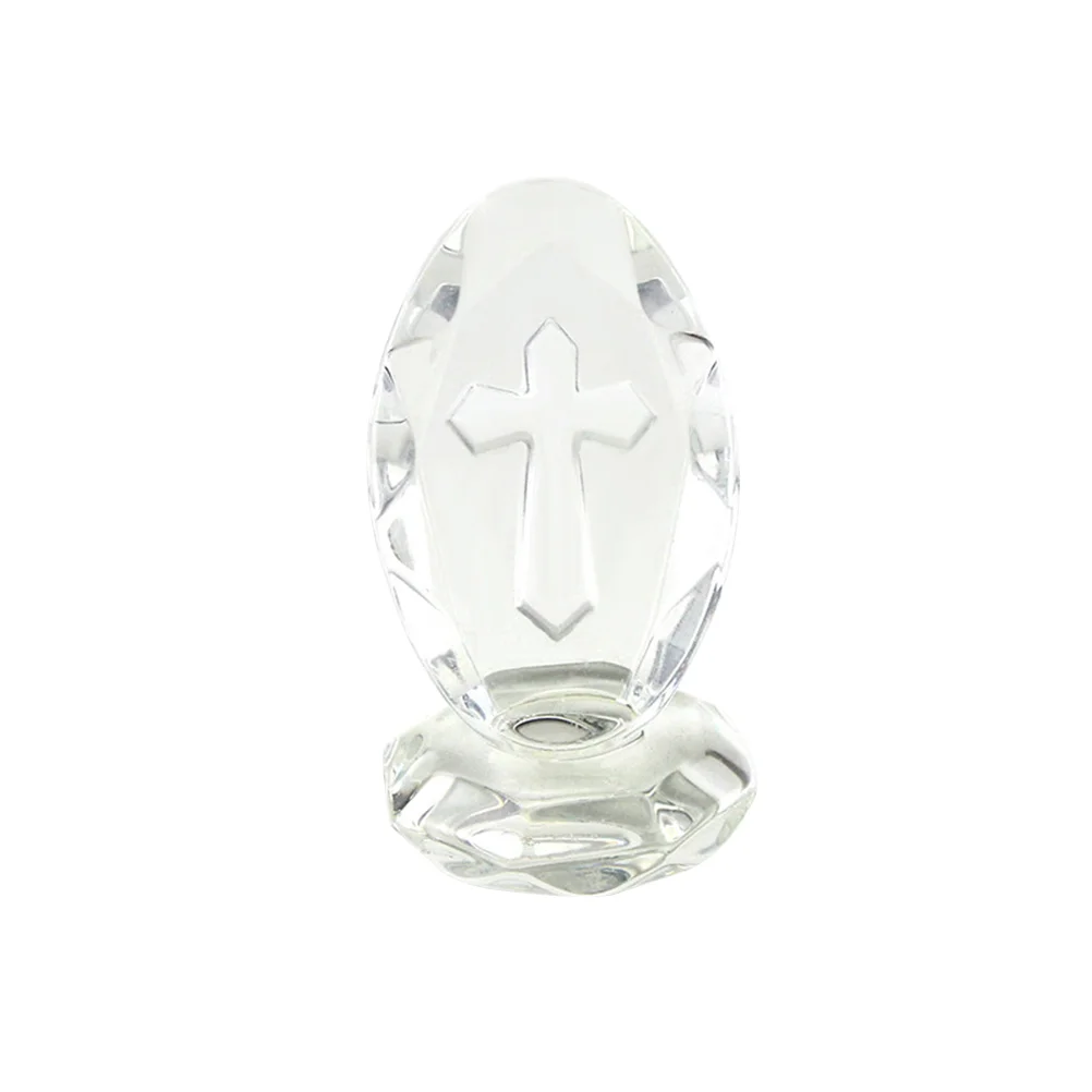 

Cross Crystal Standing Decoration Jesus Religious Table Figurine Statue Home Christian Wall Crucifix Figureornaments Decor Gift