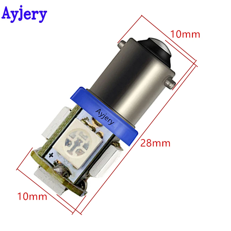 AYJERY 100 шт. DC 24 В T11 T4W BA9S W6W 5050 5 SMD стандартная лампа для автомобиля грузовика чтения
