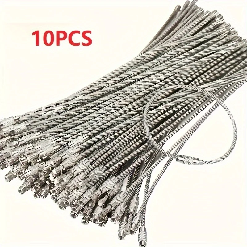 

Брелоки из нержавеющей стали из 10 предметов — прочные регулируемые нержавеющие средства для ключей, тегов и проектов DIY